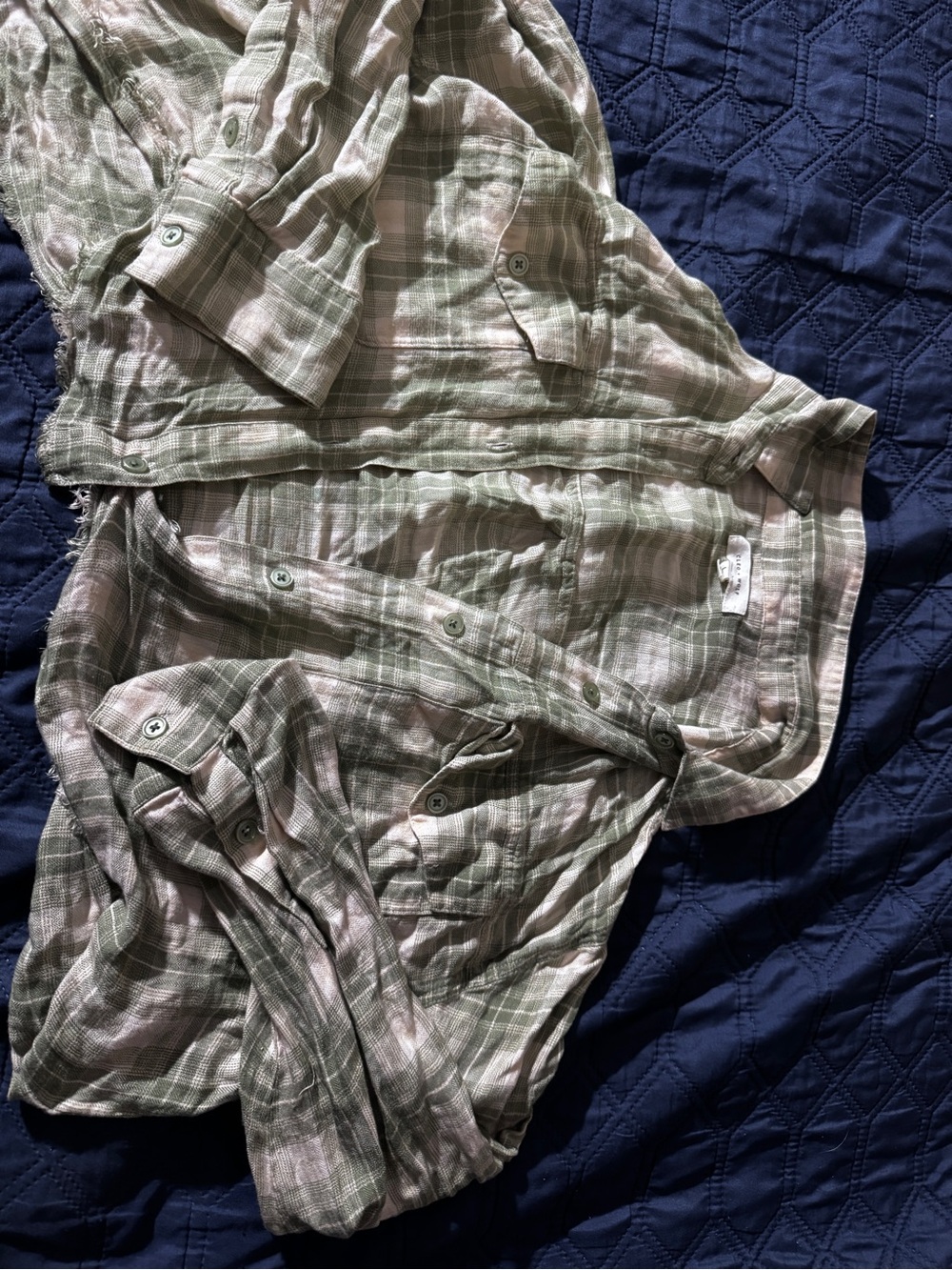 Light Olive Plaid Button-Up Shirt - Women